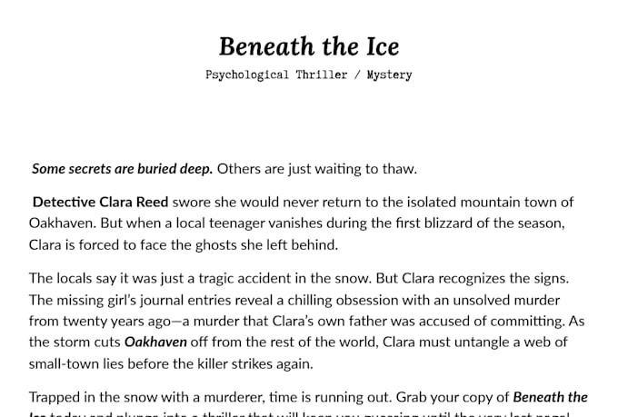 write a captivating book blurb and amazon kdp description